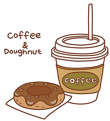 EPS 아이콘 커피 음료 음식 빵 스티커 티타임 디저트 잔 빨대 사람없음 컵 도넛 차 종이컵 제빵 테이크아웃 2D아이콘 식기 휴식 제과제빵 일회용 파일형식 벡터