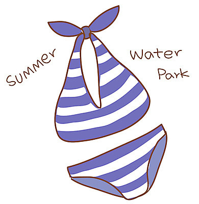 EPS 아이콘 커플 옷 수영복 한쌍 컬러 스티커 휴가 사람없음 여름 파란색 여름휴가 바캉스 세트 비키니 줄무늬 브래지어 오브젝트 팬티 투피스 한벌 2D아이콘 1 계절 무늬 관계 속옷 파일형식 벡터 여름_계절