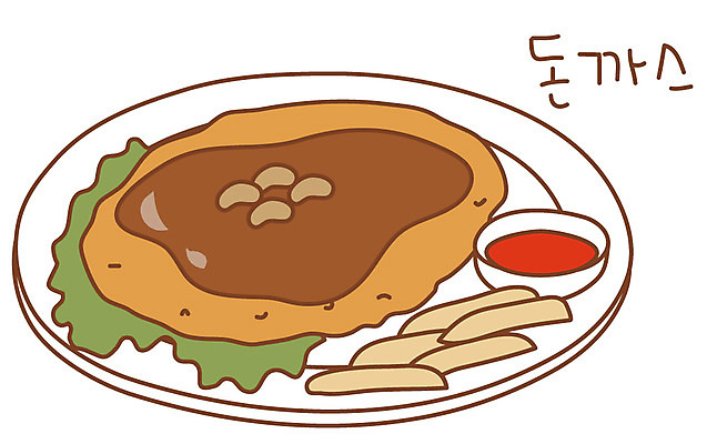 EPS 아이콘 그릇 접시 음식 스티커 감자 육류 돼지고기 요리 사람없음 감자튀김 커틀릿 돈가스 케첩 2D아이콘 식기 채소 식재료 튀김 소스_음식 파일형식 벡터