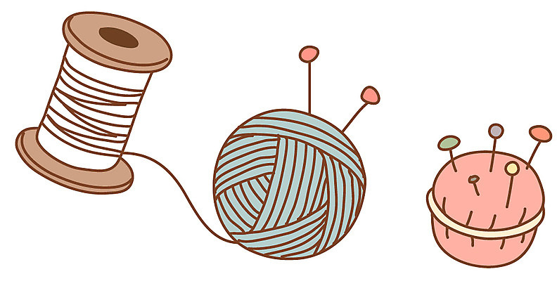 EPS 아이콘 생활용품 스티커 사람없음 도구 실 바느질도구 바느질 바늘꽂이 오브젝트 실타래 2D아이콘 꽂이 파일형식 벡터