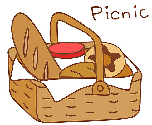 EPS 아이콘 빵 스티커 사람없음 소풍 바구니 도시락 음식바구니 2D아이콘 음식 야외활동 파일형식 벡터
