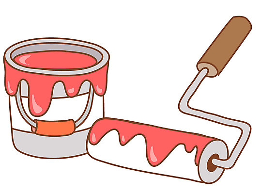 EPS 아이콘 스티커 페인팅 통 미술 사람없음 페인트 물감 미술도구 도구 붓 색칠 칠 페인트칠 오브젝트 페인트통 롤러 페인트붓 2D아이콘 문화예술 파일형식 벡터