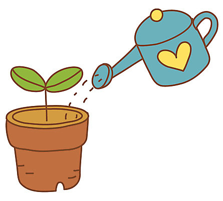 EPS 식물 아이콘 화분 스티커 자연 사람없음 물 새싹 흙 물뿌리개 식목일 물주기 원예 2D아이콘 자연요소 기념일 모션 취미 생태계 파일형식 벡터