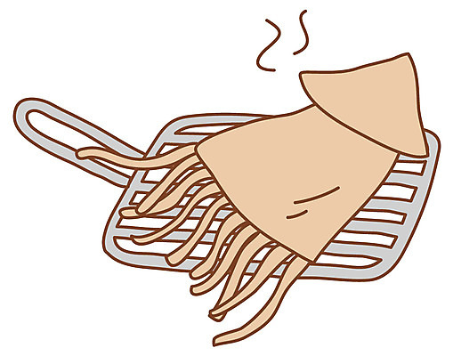 EPS 아이콘 음식 스티커 사람없음 알코올 그릴 구이 안주 오징어 불판 마른안주 말린오징어 2D아이콘 주방용품 연체동물 수중동물 파일형식 벡터