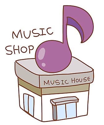 EPS 아이콘 시설물 건축물 현대건축 건축 음악 스티커 음표 사람없음 건물 상점 음악감상 8분음표 레코드샵 2D아이콘 기호 문화예술 감상 파일형식 벡터