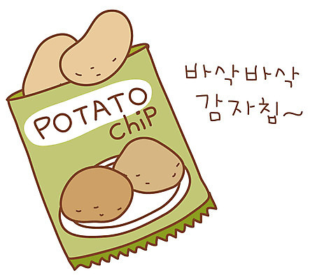 EPS 아이콘 음식 스티커 디저트 봉투 감자 사람없음 과자 감자튀김 감자칩 2D아이콘 채소 튀김 칩_음식 파일형식 벡터