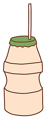 EPS 아이콘 음료 음식 스티커 디저트 유제품 빨대 사람없음 한개 요구르트 유산균 2D아이콘 1 파일형식 벡터