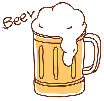 EPS 아이콘 음료 음식 스티커 한잔 맥주 주류 사람없음 컵 거품 알코올 맥주잔 2D아이콘 1 식기 술잔 파일형식 벡터