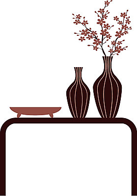 EPS 아이콘 그릇 접시 패션 꽃 가구 탁자 사람없음 장식 쇼핑 꽃병 오브젝트 패션아이콘 2D아이콘 식물 식기 생활용품 파일형식 벡터