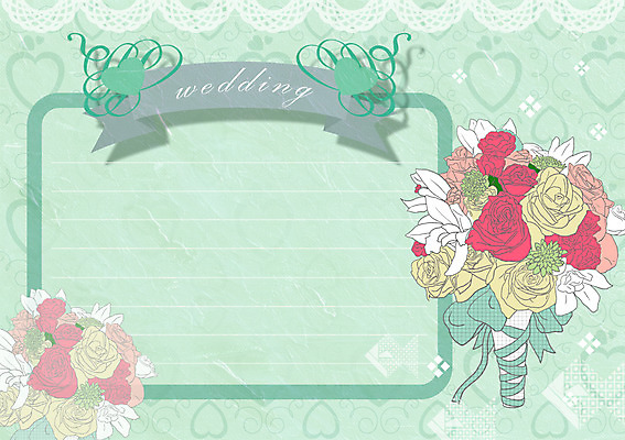 PSD 템플릿 부케 결혼 카드템플릿 사람없음 장미 축하 청첩장 이미지템플릿 카드프레임 꽃 꽃다발 컨셉 카드_감사 프레임 이벤트 파일형식