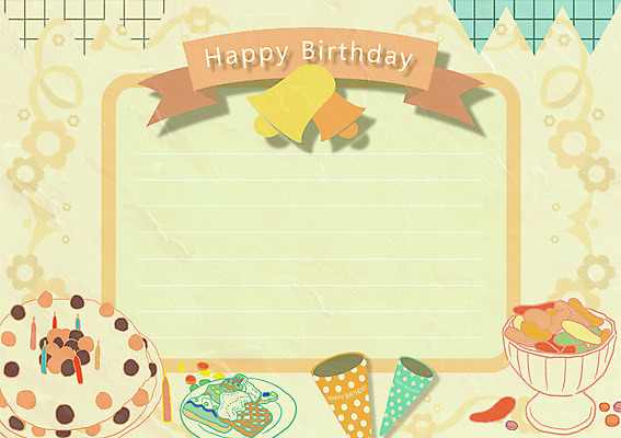 PSD 템플릿 카드템플릿 폭죽 사탕 사람없음 과자 케이크 축하 생일 생일축하 생일카드 이미지템플릿 카드프레임 기념일 컨셉 디저트 카드_감사 프레임 파일형식