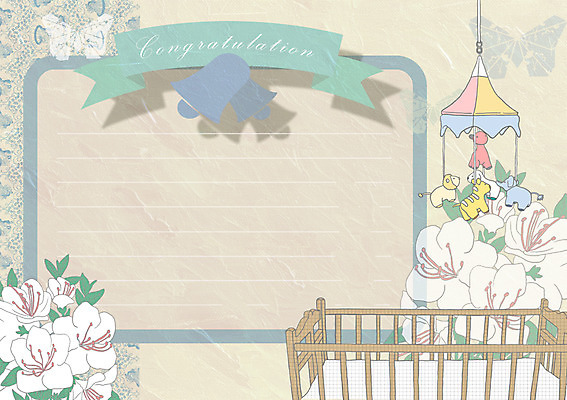 PSD 템플릿 꽃 인형 나비 카드템플릿 사람없음 축하 출산 백합 축하카드 모빌 요람 이미지템플릿 카드프레임 식물 곤충 컨셉 카드_감사 프레임 아기용품 파일형식