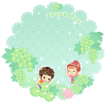 EPS 템플릿 커플 여자 남자 꽃 카드템플릿 과일 포도 미소 웃음 사람 소년 두명 10대 감사카드 청포도 포도밭 십대만 이미지템플릿 카드프레임 식물 어린이 밭 관계 청소년 카드_감사 프레임 표정 카드 파일형식 벡터