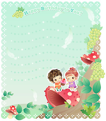 EPS 나무 템플릿 커플 여자 남자 줄기 잎 카드템플릿 포도 미소 웃음 사람 소년 두명 10대 버섯 생일 축하카드 생일축하 생일카드 십대만 이미지템플릿 카드프레임 식물 기념일 어린이 과일 관계 청소년 카드_감사 프레임 표정 축하 카드 파일형식 벡터