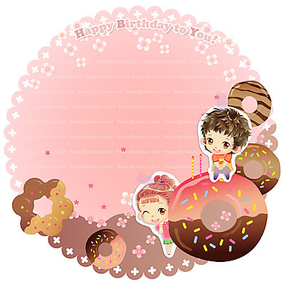 EPS 템플릿 커플 여자 남자 카드템플릿 초 촛불 미소 웃음 사람 소년 두명 10대 생일 도넛 축하카드 생일축하 생일카드 십대만 이미지템플릿 카드프레임 기념일 어린이 관계 청소년 디저트 카드_감사 프레임 표정 축하 카드 파일형식 벡터