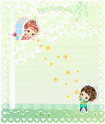 EPS 나무 템플릿 커플 여자 남자 꽃 카드템플릿 창문 꽃나무 미소 웃음 사람 소년 두명 10대 창가 초대장 초대 십대만 이미지템플릿 카드프레임 식물 어린이 관계 청소년 카드_감사 프레임 표정 카드 파일형식 벡터