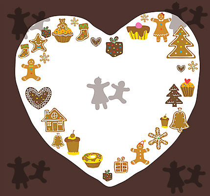 EPS 모양 백그라운드 무늬 패턴 일러스트 디저트 프레임 사람없음 갈색 쿠키 과자 초콜릿 하트 패턴프레임 국내일러스트 음식 컬러 파일형식 벡터