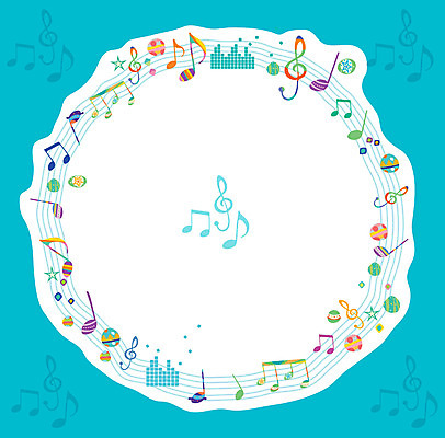 EPS 음악 백그라운드 무늬 패턴 음표 일러스트 프레임 사람없음 파란색 악보 패턴프레임 국내일러스트 기호 컬러 문화예술 파일형식 벡터
