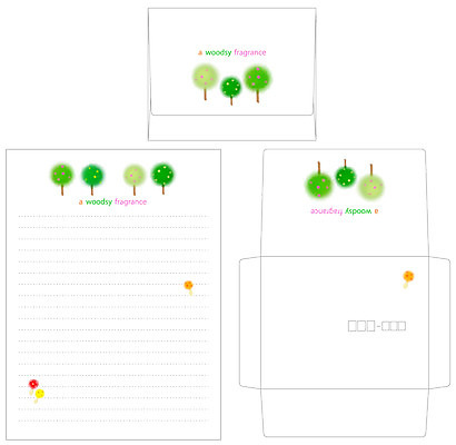 EPS 나무 식물 템플릿 봉투 편지봉투 프레임 틀 사람없음 세트 여러개 편지 편지지 레터폼 이미지템플릿 다수 파일형식 벡터