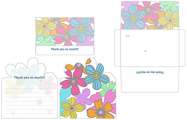 EPS 모양 템플릿 꽃 패턴 봉투 편지봉투 프레임 틀 사람없음 세트 편지 편지지 레터폼 이미지템플릿 식물 무늬 파일형식 벡터