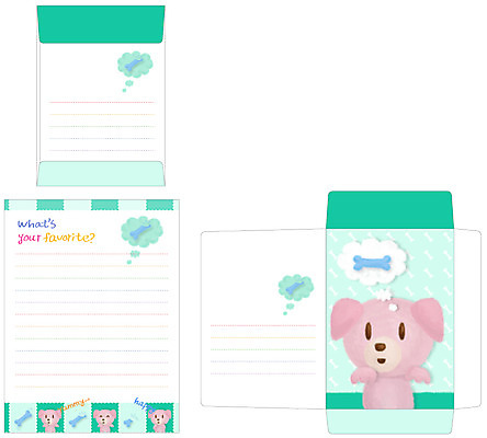 EPS 동물 템플릿 한마리 생각 상상 봉투 편지봉투 뼈 프레임 틀 사람없음 세트 개 강아지 편지 편지지 레터폼 반려 이미지템플릿 1 포유류 반려동물 파일형식 벡터