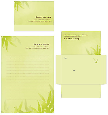 EPS 식물 템플릿 잎 자연 봉투 편지봉투 프레임 틀 사람없음 세트 편지 편지지 레터폼 이미지템플릿 생태계 파일형식 벡터