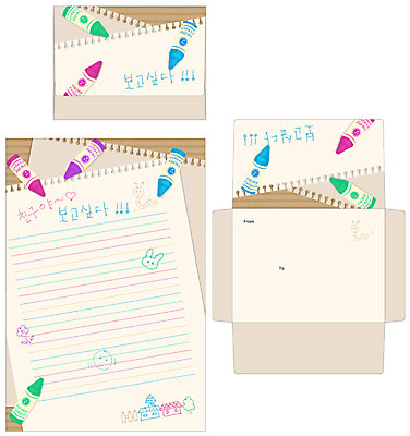 EPS 템플릿 봉투 편지봉투 프레임 틀 미술 사람없음 세트 여러개 미술도구 편지 편지지 레터폼 그림 크레파스 이미지템플릿 다수 문화예술 학용품 오브젝트 파일형식 벡터