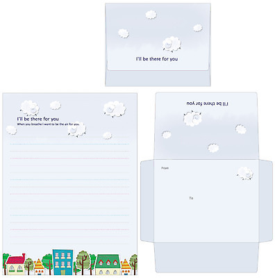 EPS 나무 동물 구름 템플릿 봉투 편지봉투 프레임 세마리 틀 사람없음 건물 세트 마을 양 편지 편지지 레터폼 이미지템플릿 자연요소 식물 건축물 포유류 3 파일형식 벡터