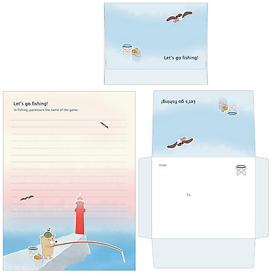 EPS 동물 템플릿 바다 의자 여러마리 갈매기 조류 낚시 봉투 편지봉투 프레임 등대 어류 틀 해변 사람없음 세트 낚싯대 편지 양동이 편지지 레터폼 간이의자 두더지 이미지템플릿 가구 다수 레저 수중동물 낚시용품 파일형식 벡터