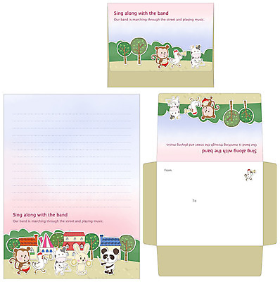 EPS 나무 동물 템플릿 악기 연주 봉투 편지봉투 주택 프레임 틀 사람없음 세트 원숭이 닭 판다 편지 나팔 편지지 레터폼 젖소 북 탬버린 지휘봉 지휘자 지휘 이미지템플릿 식물 음악 곰 포유류 조류 타악기 건물 음악가 소 파일형식 벡터