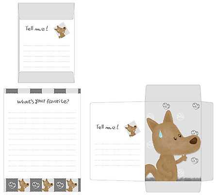 EPS 동물 템플릿 한마리 봉투 편지봉투 프레임 틀 사람없음 세트 편지 편지지 레터폼 늑대 이미지템플릿 1 포유류 파일형식 벡터