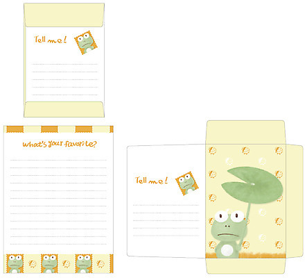 EPS 동물 템플릿 한마리 봉투 편지봉투 프레임 개구리 틀 사람없음 세트 편지 편지지 레터폼 연잎 이미지템플릿 1 잎 양서류 파일형식 벡터