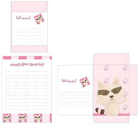 EPS 동물 템플릿 한마리 봉투 편지봉투 프레임 틀 사람없음 세트 편지 편지지 레터폼 너구리 이미지템플릿 1 포유류 파일형식 벡터