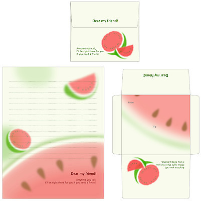 EPS 템플릿 열매 조각 과일 단면 봉투 편지봉투 수박 프레임 틀 사람없음 빨간색 세트 편지 편지지 레터폼 슬라이스 이미지템플릿 식물 컬러 파일형식 벡터