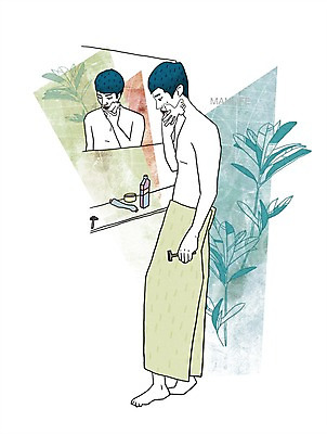 PSD 라이프스타일 남자 맨라이프 일러스트 한명 사람 20대 성인 라이프 수건 목욕 거품 욕실 화장실 면도 면도기 남자만 남자한명만 성인남자만 청년만 청년남자만 청년남자한명만 성인한명만 성인남자한명만 성인만 국내일러스트 1 모션 청년 생활 위생용품 청결 파일형식