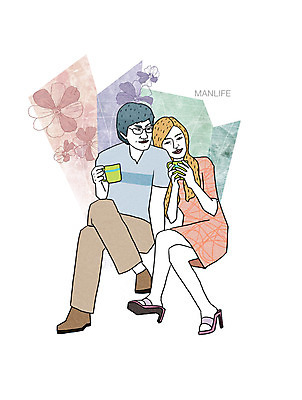 PSD 라이프스타일 커플 여자 남자 안경 커피 맨라이프 데이트 일러스트 티타임 사랑 사람 성인 두명 라이프 30대 차 장년만 성인만 국내일러스트 잡화 감정 음료 관계 휴식 생활 장년 파일형식