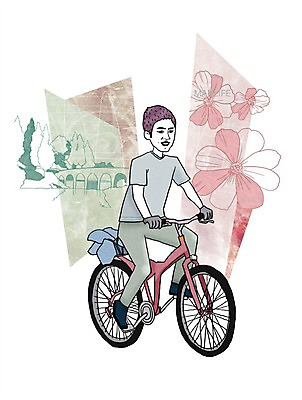 PSD 라이프스타일 남자 꽃 맨라이프 일러스트 한명 사람 20대 성인 라이프 자전거 산책 남자만 남자한명만 성인남자만 청년만 청년남자만 청년남자한명만 성인한명만 성인남자한명만 성인만 국내일러스트 식물 1 휴식 청년 생활 바이크 파일형식