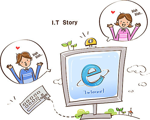 EPS 여자 남자 인터넷 통신 정보기술 대화 웃음 사람 20대 성인 두명 10대 모니터 정보 키보드 스마트 IT라이프 편리함 소통 채팅 라이프스타일 컨셉 청소년 기술 표정 말하기 청년 컴퓨터 파일형식 벡터