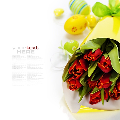 포토 JPG 해외이미지 꽃다발 부활절 사람없음 튤립 흰배경 부활절계란 카피스페이스 해외202004 해외포토 기념일 꽃 백그라운드 계란 공백 흰색 파일형식