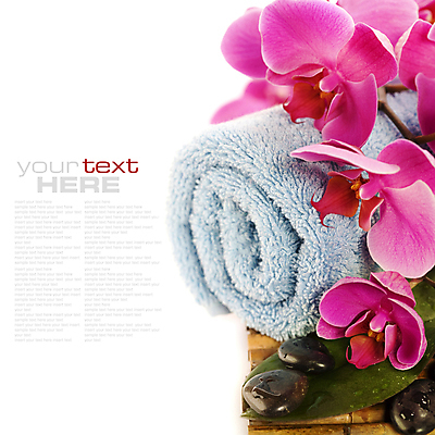 포토 JPG 해외이미지 잎 근접촬영 사람없음 수건 스파 조약돌 난초 스파용품 아로마테라피 해외202004 해외포토 식물 뷰포인트 위생용품 돌_바위 오브젝트 테라피 파일형식