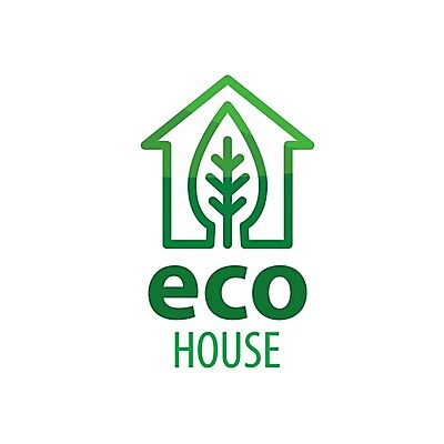 EPS 해외이미지 일러스트 나뭇잎 사람없음 심볼 에코 친환경 집모양 해외202004 해외202105 해외일러스트 모양 잎 환경 파일형식 벡터