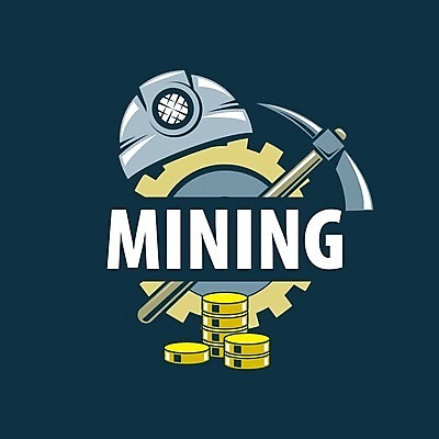 EPS 해외이미지 일러스트 타이포그라피 사람없음 디지털 동전 남색 발굴 심볼 톱니바퀴 곡괭이 동전탑 가상화폐 해외202004 해외202105 해외일러스트 문자 컬러 돈 쌓기 파일형식 벡터