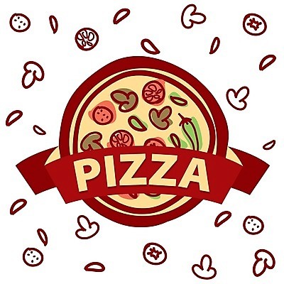 EPS 해외이미지 리본 토마토 일러스트 고추 피자 사람없음 심볼 양송이 토핑 해외202004 해외202105 해외일러스트 채소 패스트푸드 서양음식 버섯 파일형식 벡터