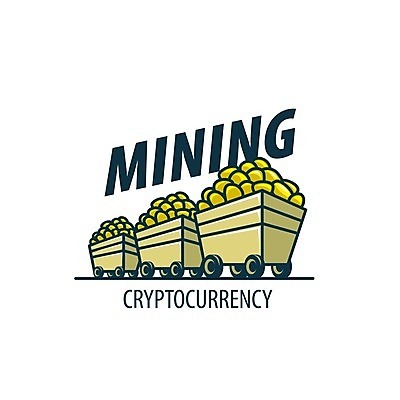 EPS 해외이미지 일러스트 타이포그라피 사람없음 디지털 수레 황금 발굴 심볼 가상화폐 해외202004 해외202105 해외일러스트 문자 돈 카트 파일형식 벡터