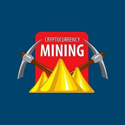 EPS 해외이미지 일러스트 타이포그라피 사람없음 파란색 디지털 황금 발굴 심볼 곡괭이 가상화폐 해외202004 해외202105 해외일러스트 문자 컬러 돈 파일형식 벡터