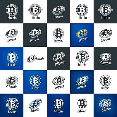 EPS 해외이미지 디자인 백그라운드 일러스트 비즈니스 사람없음 금융 경제 파란색 세트 글로벌 디지털 검은색 흰색 심볼 가상화폐 해외202004 해외202105 해외일러스트 컬러 돈 파일형식 벡터