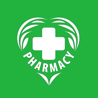 EPS 해외이미지 컨셉 십자가 잎 일러스트 사람없음 초록색 하트 약국 심볼 해외202004 해외202105 해외일러스트 모양 식물 컬러 의학 파일형식 벡터