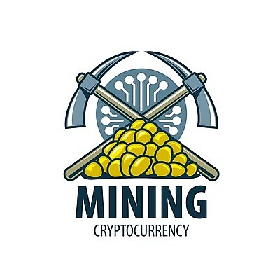 EPS 해외이미지 일러스트 타이포그라피 사람없음 디지털 황금 회로판 발굴 심볼 곡괭이 가상화폐 해외202004 해외202105 해외일러스트 문자 돈 파일형식 벡터