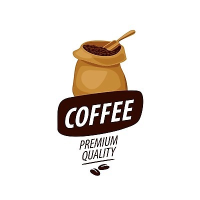 EPS 해외이미지 디자인 커피 음료 백그라운드 일러스트 사람없음 갈색 원두 심볼 스쿱 커피자루 해외202004 해외202105 해외일러스트 컬러 자루 파일형식 벡터