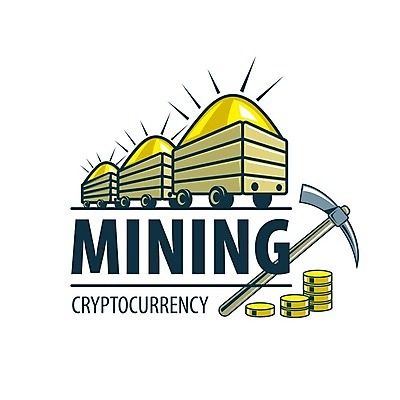 EPS 해외이미지 일러스트 타이포그라피 사람없음 디지털 동전 수레 황금 발굴 심볼 곡괭이 동전탑 가상화폐 해외202004 해외202105 해외일러스트 문자 돈 쌓기 카트 파일형식 벡터